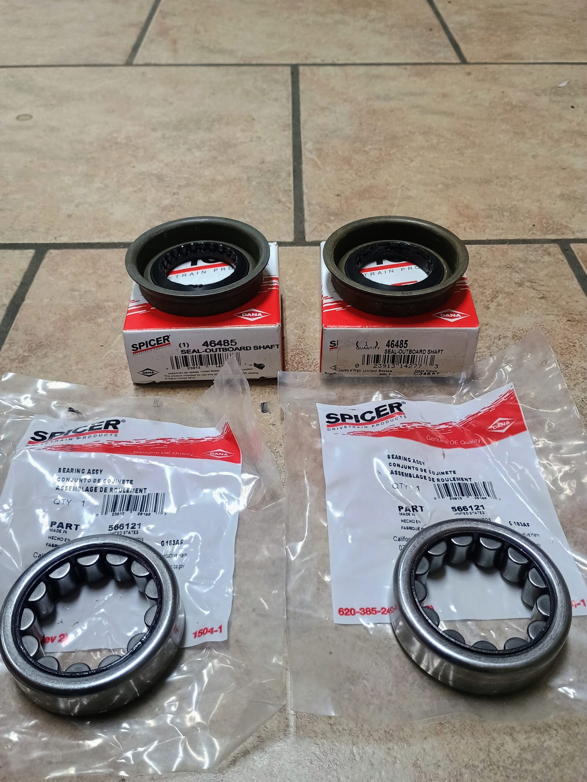 Jeep Wrangler Cherokee YJ TJ XJ Dana 35 Rear Axle Wheel Bearing Seal Kit C8.25 C-Clip Style Axles - Image 2