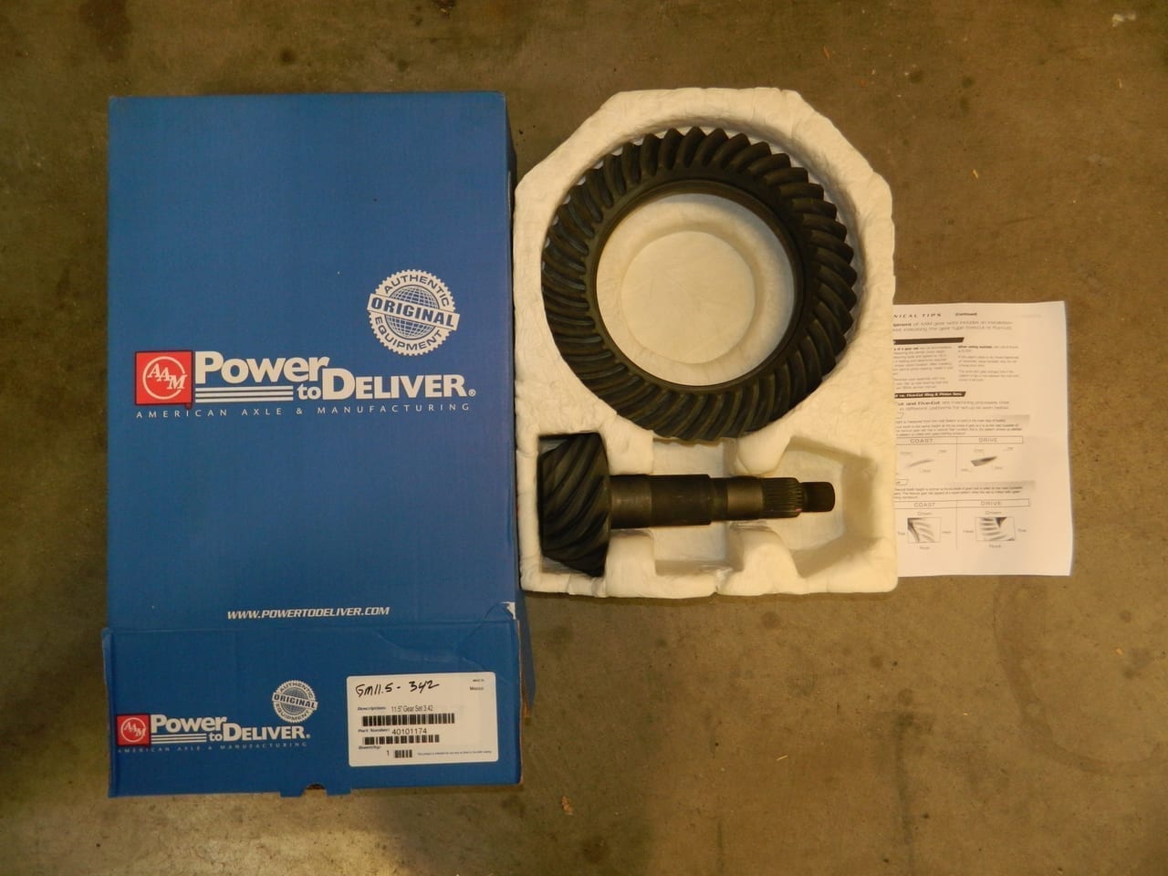 AAM 11.5 3:42 Ring & Pinion Gearset 1999+ GM And 2003+ Dodge Ram Rear Axle